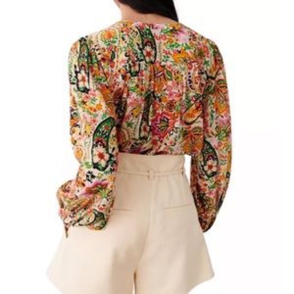 Ba&sh Bianca Blouse In Vert Small - Picture 3 of 10